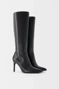 چکمه های بند دار زنانه برشکا اورجینال Bershka Lace-up heeled boots