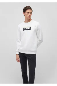 سویشرت سفید مردانه ماوی اورجینالmavi White Sweatshirt