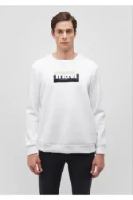 سویشرت سفید مردانه ماوی اورجینالmavi White Sweatshirt