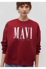 سویشرت قرمز زنانه ماوی اورجینالmavi Red Sweatshirt